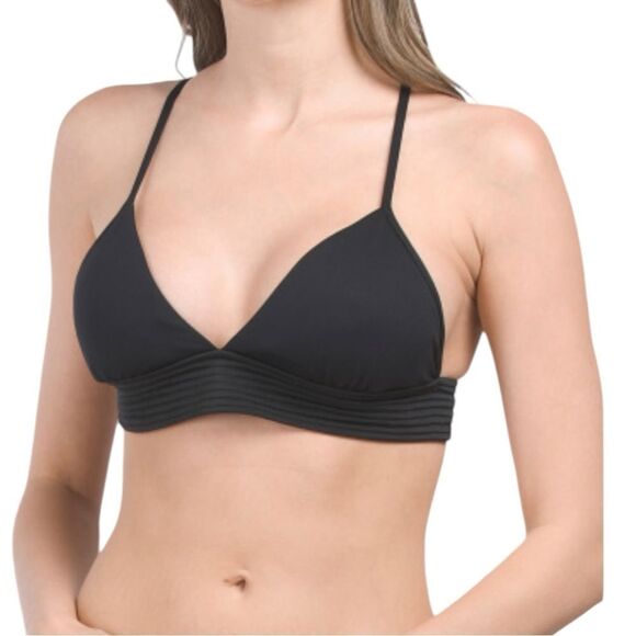 NWT SEAFOLLY Quilted Fixed Tri Bikini Swim Top 8 - Picture 1 of 9